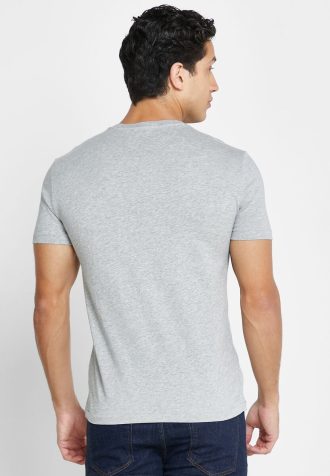 Tricouri gri pentru bărbați cu logo Ralph Lauren, cu decolteu rotund Tricouri gri pentru bărbați cu logo Ralph Lauren, cu decolteu rotund