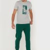 Tricouri gri pentru bărbați Ralph Lauren cu imprimeu cu gât crew