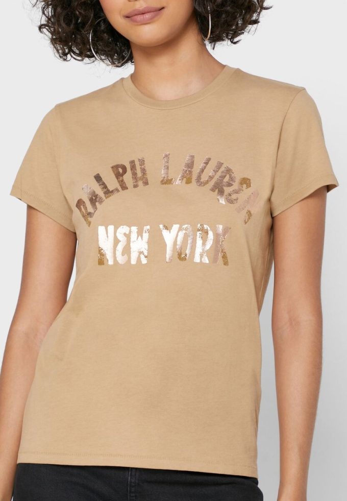 Tricouri maro cu logo Ralph Lauren pentru damă