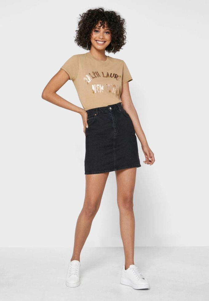 Tricouri maro cu logo Ralph Lauren pentru damă