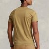 Tricouri maro pentru bărbați Ralph Lauren, personalizate, slim cu gât crew, pentru bărbați Tricouri maro pentru bărbați Ralph Lauren, personalizate, slim cu gât crew, pentru bărbați