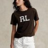 Tricouri maro Ralph Lauren Rl Logo Jersey pentru damă