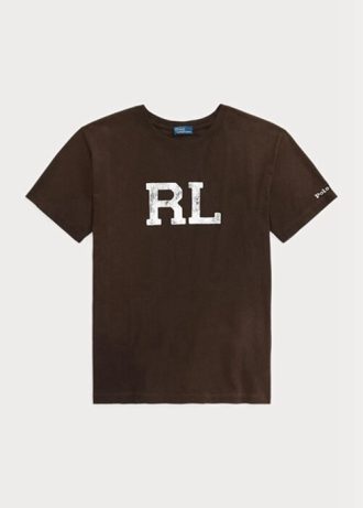Tricouri maro Ralph Lauren Rl Logo Jersey pentru damă Tricouri maro Ralph Lauren Rl Logo Jersey pentru damă