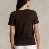 Tricouri maro Ralph Lauren Rl Logo Jersey pentru damă