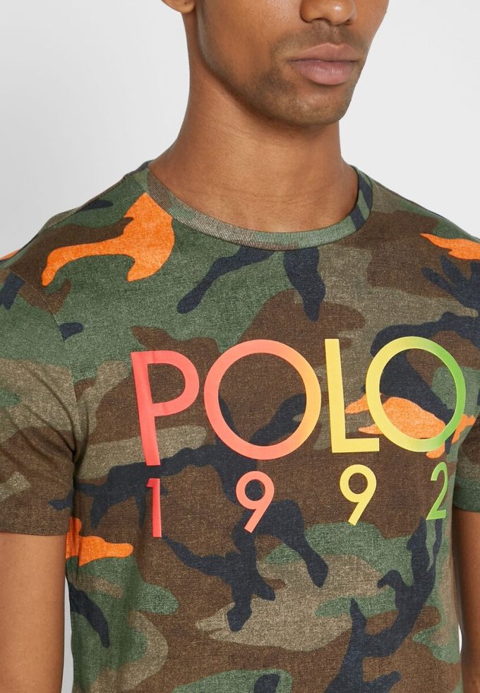 Tricouri multicolore pentru bărbați Ralph Lauren Camo Crew Gate Tricouri multicolore pentru bărbați Ralph Lauren Camo Crew Gate