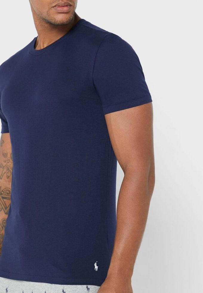 Tricouri multicolore pentru bărbați Ralph Lauren, pachet de 3 asortate, cu gât crew
