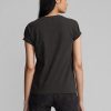 Tricouri negre din jerseu de bumbac cu logo Ralph Lauren pentru femei Tricouri negre din jerseu de bumbac cu logo Ralph Lauren pentru femei