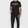 Tricouri negre pentru bărbați, cu logo-ul Ralph Lauren, cu gâtul rotund
