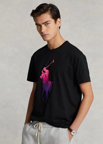 Tricouri negre Ralph Lauren Classic Fit Big Pony Jersey Tricouri negre Ralph Lauren Classic Fit Big Pony Jersey