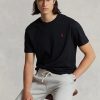 Tricouri negre Ralph Lauren Classic Fit Jersey Crewneck pentru bărbați Tricouri negre Ralph Lauren Classic Fit Jersey Crewneck pentru bărbați