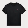 Tricouri negre Ralph Lauren Classic Fit Jersey Crewneck pentru bărbați Tricouri negre Ralph Lauren Classic Fit Jersey Crewneck pentru bărbați