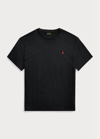 Tricouri negre Ralph Lauren Classic Fit Jersey Crewneck pentru bărbați Tricouri negre Ralph Lauren Classic Fit Jersey Crewneck pentru bărbați
