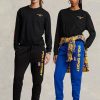 Tricouri negre Ralph Lauren Classic Fit Polo Sport Jersey pentru bărbați Tricouri negre Ralph Lauren Classic Fit Polo Sport Jersey pentru bărbați