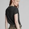 Tricouri negre Ralph Lauren, din jerseu de bumbac, cu gâtul rotund Tricouri negre Ralph Lauren, din jerseu de bumbac, cu gâtul rotund