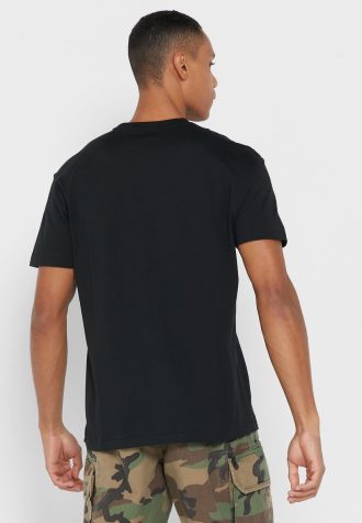 Tricouri negre Ralph Lauren Essential Crew Gate pentru bărbați Tricouri negre Ralph Lauren Essential Crew Gate pentru bărbați