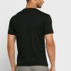 Tricouri negre Ralph Lauren pentru bărbați, cu logo brodat cu gât crew