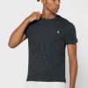 Tricouri negre Ralph Lauren pentru bărbați cu logo-ul pieptului cu decolteu triplu Tricouri negre Ralph Lauren pentru bărbați cu logo-ul pieptului cu decolteu triplu