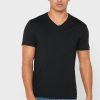 Tricouri negre Ralph Lauren pentru bărbați, pachet de 2 tricouri esențiale cu decolteu în V Tricouri negre Ralph Lauren pentru bărbați, pachet de 2 tricouri esențiale cu decolteu în V