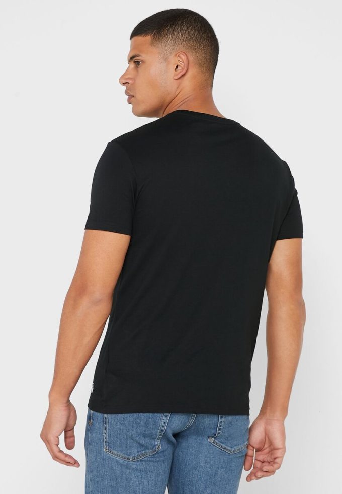 Tricouri negre Ralph Lauren pentru bărbați, pachet de 2 tricouri esențiale cu decolteu în V Tricouri negre Ralph Lauren pentru bărbați, pachet de 2 tricouri esențiale cu decolteu în V