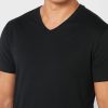 Tricouri negre Ralph Lauren pentru bărbați, pachet de 2 tricouri esențiale cu decolteu în V Tricouri negre Ralph Lauren pentru bărbați, pachet de 2 tricouri esențiale cu decolteu în V