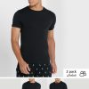 Tricouri negre Ralph Lauren pentru bărbați, pachet de 2 tricouri Essential cu gât turnat Tricouri negre Ralph Lauren pentru bărbați, pachet de 2 tricouri Essential cu gât turnat