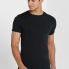 Tricouri negre Ralph Lauren pentru bărbați, pachet de 2 tricouri Essential cu gât turnat Tricouri negre Ralph Lauren pentru bărbați, pachet de 2 tricouri Essential cu gât turnat