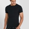 Tricouri negre Ralph Lauren pentru bărbați, pachet de 2 tricouri Essential cu gât turnat Tricouri negre Ralph Lauren pentru bărbați, pachet de 2 tricouri Essential cu gât turnat
