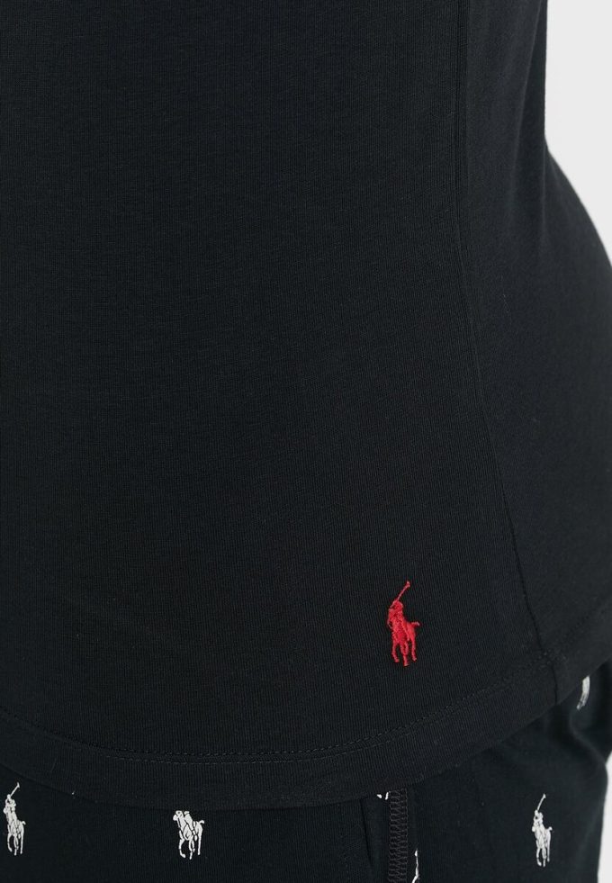 Tricouri negre Ralph Lauren pentru bărbați, pachet de 2 tricouri Essential cu gât turnat Tricouri negre Ralph Lauren pentru bărbați, pachet de 2 tricouri Essential cu gât turnat