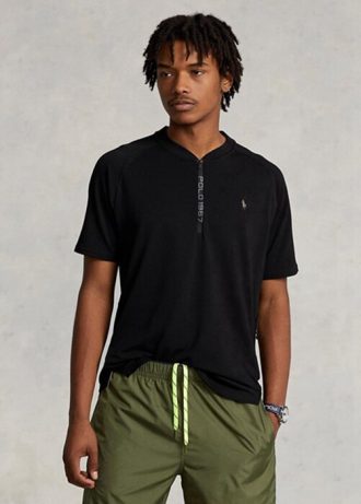 Tricouri negre Ralph Lauren personalizate Slim Fit Performance Jersey Tricouri negre Ralph Lauren personalizate Slim Fit Performance Jersey