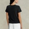 Tricouri negre Ralph Lauren Rl Logo Jersey pentru femei Tricouri negre Ralph Lauren Rl Logo Jersey pentru femei