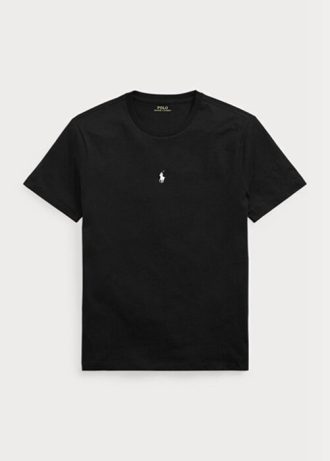 Tricouri negru pentru bărbați Ralph Lauren, personalizate, slim cu gât crew, pentru bărbați Tricouri negru pentru bărbați Ralph Lauren, personalizate, slim cu gât crew, pentru bărbați