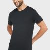 Tricouri negru Ralph Lauren pentru bărbați, pachet de 3 asortate, cu gât crew Tricouri negru Ralph Lauren pentru bărbați, pachet de 3 asortate, cu gât crew