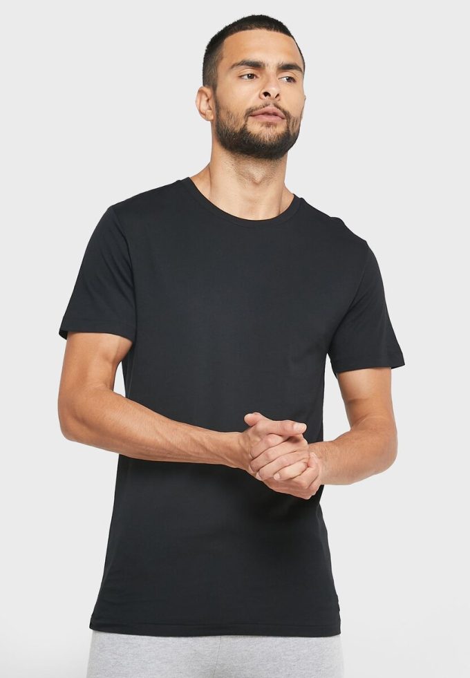 Tricouri negru Ralph Lauren pentru bărbați, pachet de 3 asortate, cu gât crew Tricouri negru Ralph Lauren pentru bărbați, pachet de 3 asortate, cu gât crew
