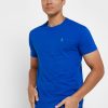 Tricouri pentru bărbați albastru Ralph Lauren Essential cu gât crew Tricouri pentru bărbați albastru Ralph Lauren Essential cu gât crew