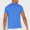 Tricouri pentru bărbați albastru Ralph Lauren Essential cu gât crew Tricouri pentru bărbați albastru Ralph Lauren Essential cu gât crew
