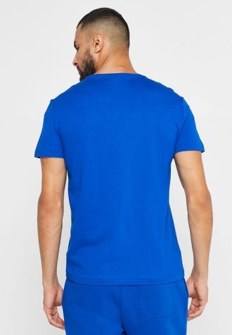 Tricouri pentru bărbați albastru Ralph Lauren Essential cu gât crew Tricouri pentru bărbați albastru Ralph Lauren Essential cu gât crew