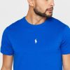 Tricouri pentru bărbați albastru Ralph Lauren Essential cu gât crew