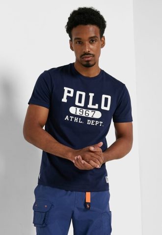 Tricouri pentru bărbați, cu logo-ul Ralph Lauren, cu decolteu rotund