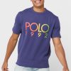 Tricouri pentru bărbați, cu logo-ul Ralph Lauren, cu decolteu rotund