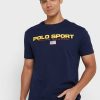 Tricouri pentru bărbați, cu logo-ul Ralph Lauren, cu decolteu rotund