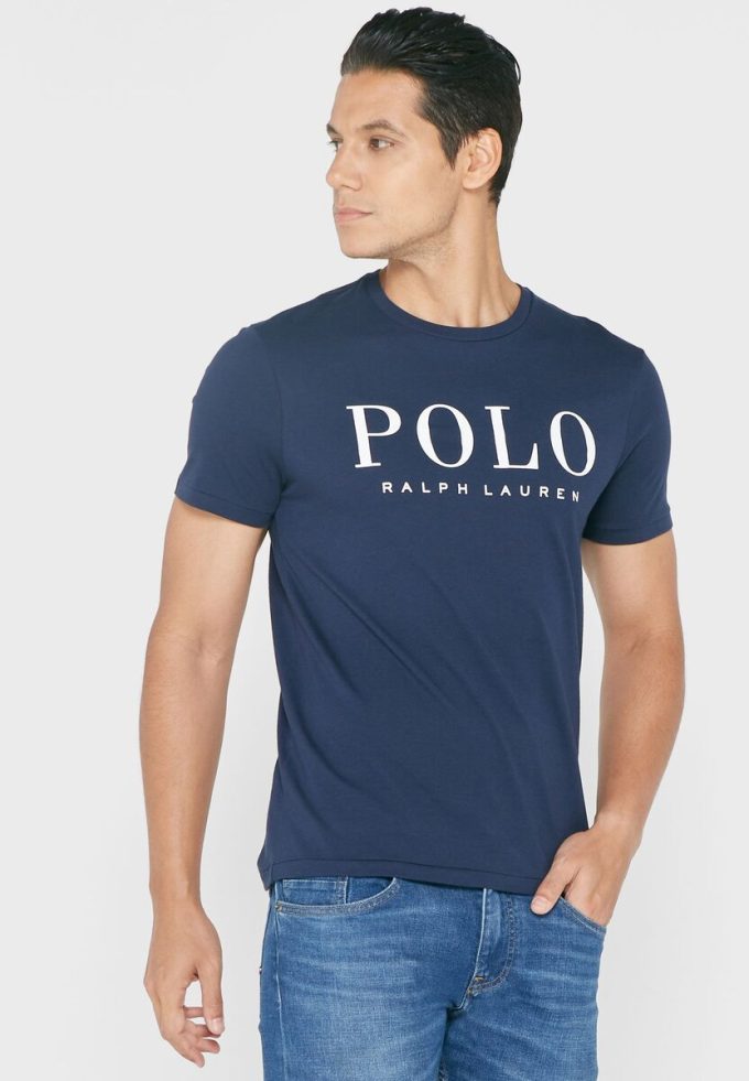 Tricouri pentru bărbați, cu logo-ul Ralph Lauren, cu decolteu rotund