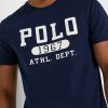 Tricouri pentru bărbați, cu logo-ul Ralph Lauren, cu decolteu rotund