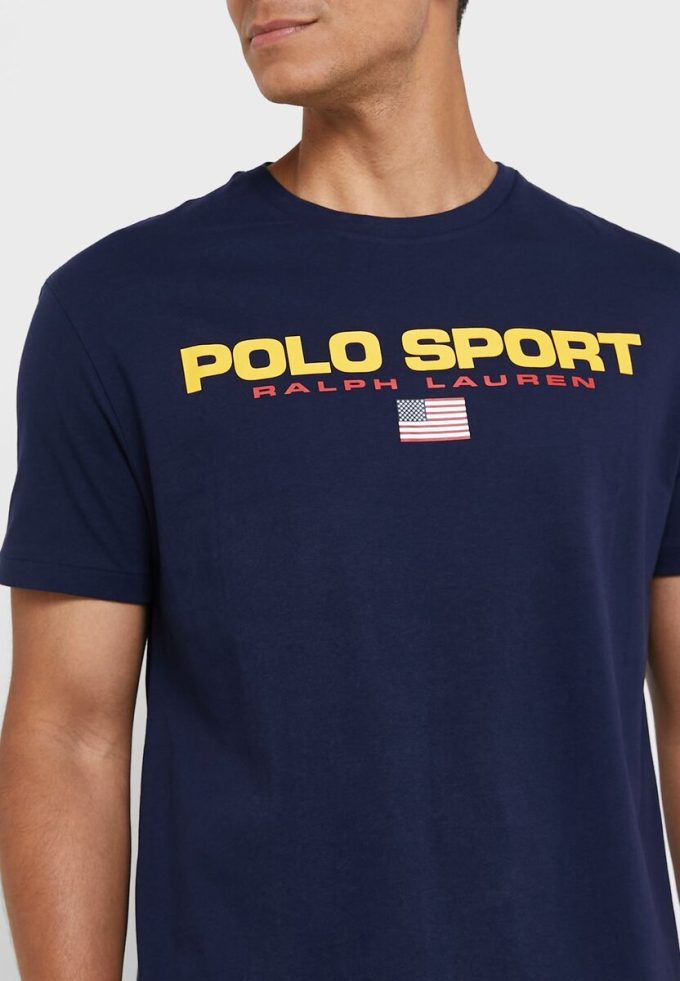 Tricouri pentru bărbați, cu logo-ul Ralph Lauren, cu decolteu rotund