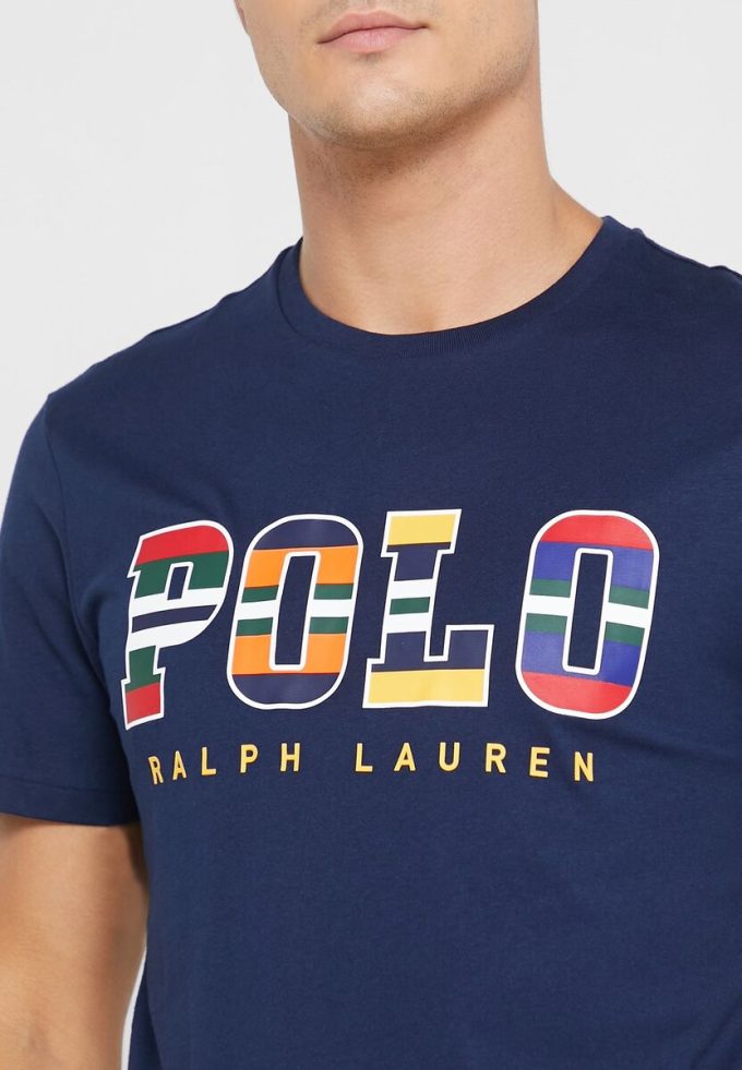 Tricouri pentru bărbați, cu logo-ul Ralph Lauren, cu decolteu rotund