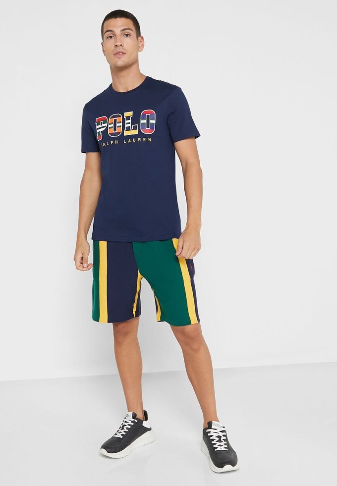 Tricouri pentru bărbați, cu logo-ul Ralph Lauren, cu decolteu rotund
