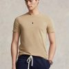 Tricouri pentru bărbați kaki Ralph Lauren, personalizate, slim cu gât crew, pentru bărbați Tricouri pentru bărbați kaki Ralph Lauren, personalizate, slim cu gât crew, pentru bărbați