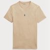 Tricouri pentru bărbați kaki Ralph Lauren, personalizate, slim cu gât crew, pentru bărbați Tricouri pentru bărbați kaki Ralph Lauren, personalizate, slim cu gât crew, pentru bărbați