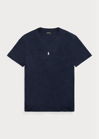 Tricouri pentru bărbați Ralph Lauren, personalizate, cu decor subțire, cu gât crew, pentru bărbați