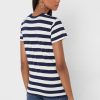 Tricouri pentru femei Ralph Lauren, cu dungi cu gât crew, bleumarin Tricouri pentru femei Ralph Lauren, cu dungi cu gât crew, bleumarin