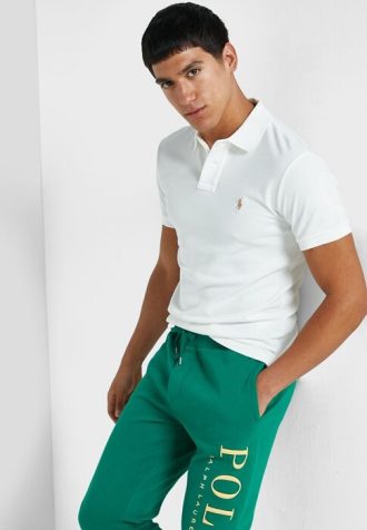 Tricouri polo albe Ralph Lauren Essential pentru bărbați